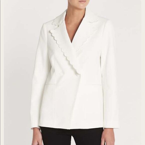💥Frame scallop jacket blazer size 6 in off white, NWT - Picture 1 of 11